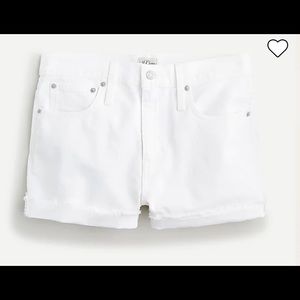 J.Crew Slouchy Boyfriend Stretch Jean Denim Shorts ~ Sz 25 ~ White